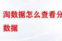 淘寶數(shù)據(jù)怎么查看分析？