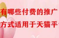有哪些付費(fèi)的推廣方式適用于天貓平臺(tái)？