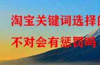 淘寶代運營：淘寶關(guān)鍵詞選擇的不對會有懲罰嗎？