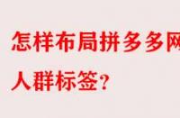 怎樣布局拼多多網(wǎng)店人群標(biāo)簽？