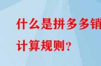 什么是拼多多銷量計算規(guī)則？