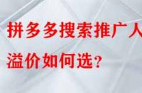 拼多多搜索推廣人群溢價(jià)如何選？