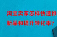 淘寶賣家怎樣快速推廣新品和提升轉(zhuǎn)化率？