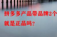 拼多多產(chǎn)品帶品牌2個字就是正品嗎？